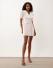 Sister Jane exclusive contrast collar button detail mini dress in pink