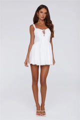 Morning Whispers Mini Dress White