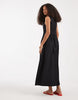 Vero Moda sleeveless midi dress with woven skirt in black