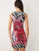 Kaiia exclusive sequin bandeau mini dress in zebra and pink floral