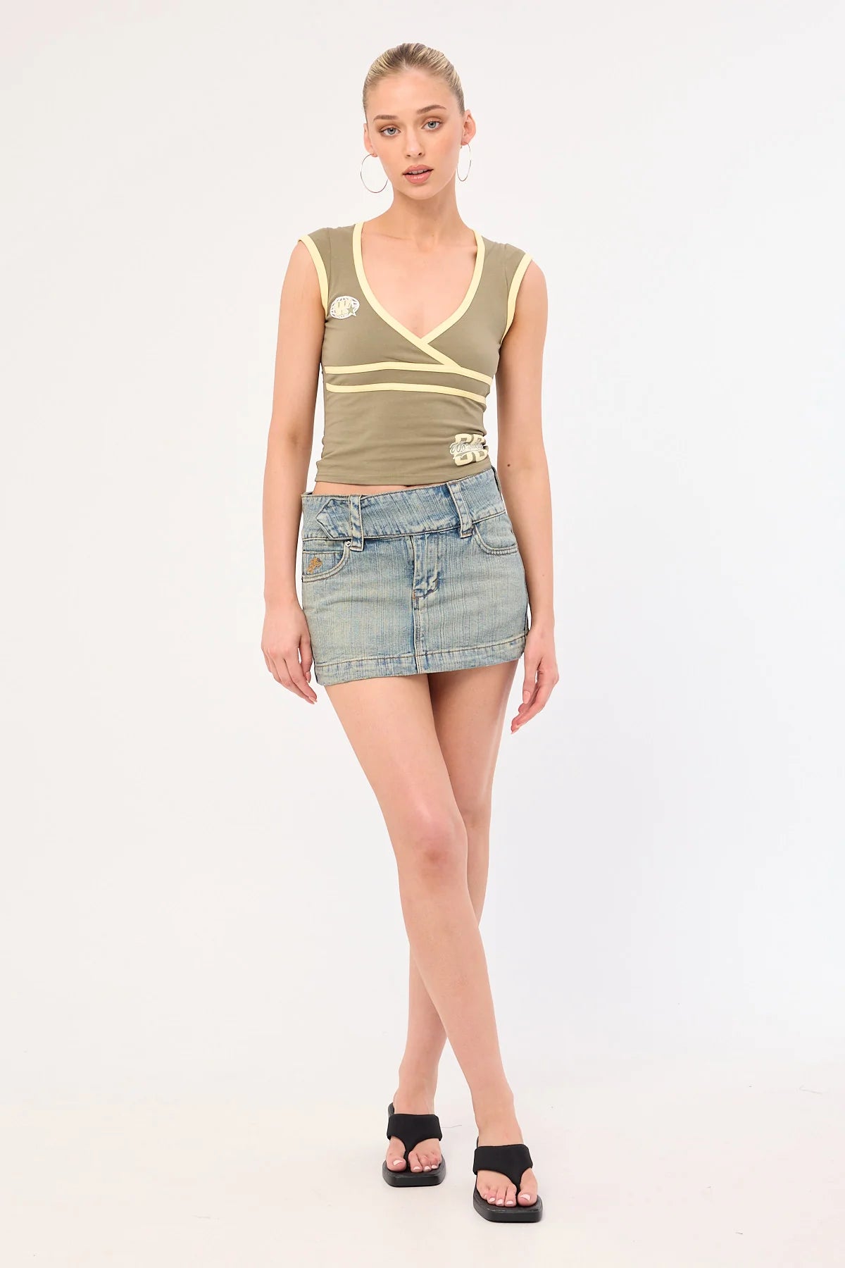 Worship Nostalgia Micro Skirt Dirty Streaky Fade