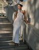 4th & Reckless crochet asymmetric scarf detail maxi beach dress in white