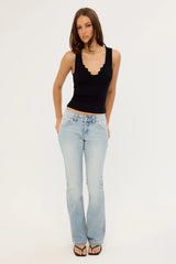 L&t Sharni V Neck Tank Top Black