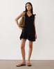 Esmée tie straps beach mini dress in black