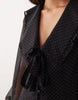 Miss Selfridge button up mini with collar in polka dot print