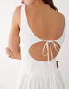 Mango starring Hailey Bieber cotton mix scoop neck drop waist maxi dress in white