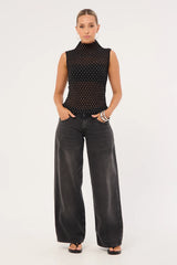 Lioness Ford Top Onyx Polka