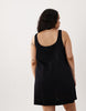 Curve scoop neck shift mini dress in black