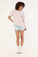 Luck & Trouble Low Rise Denim Shorts Light Blue Denim