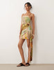 scarf print mini dress