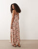 Miss Selfridge milkmaid midaxi dress in floral print