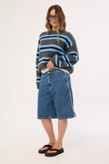 Worship Kick Off Big Baggy Short Steady Mid Blue