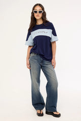 Rusty Kinetic Oversize Tee Navy Blue