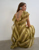 Topshop scarf detail chiffon maxi dress in yellow animal print