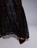 Fashionkilla cotton blend lace tiered hem maxi t-shirt dress in black