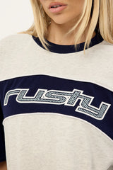 Rusty Kinetic Oversize Tee Ecru Marle