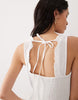 Esmée button down beach maxi dress in white