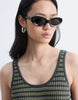 & Other Stories ribbed striped knit maxi dress in dark gray