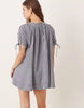 Free People farley gingham tunic dress in navy combo