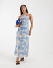 Vero Moda halter maxi dress in conversational palm print