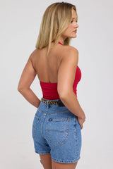 Lee High Moms Denim Short Bold Blue
