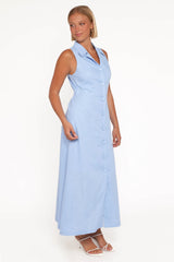 Galia Midi Dress - Blue