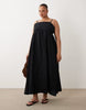 Esmée Curve midaxi beach dress in black