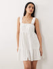 Iisla & Bird button up mini beach dress in white