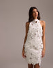 bridal 3D floral cutwork mini skirt in ivory