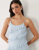 YAS lace ruffle detailing cami maxi dress in soft blue