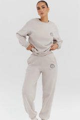 cloud cotton fleece-back crew neck sweatshirt
