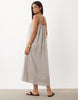 JDY linen blend cami midi dress in stone