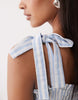 Esmee tie strap shirred maxi beach dress in blue & white stripe