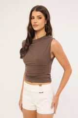 Luck & Trouble Anni Belted Short White