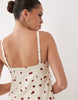 Abercrombie & Fitch 90s square neck mini dress in cream tomato print