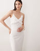 Esmée maxi beach dress with ruffle detail in white