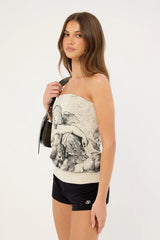 Worship Dreamers Long Tube Top Stone