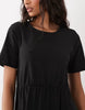 Threadbare jersey short sleeve midi dress in black