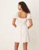 Gina Tricot puff short sleeve mini dress in pink ditsy