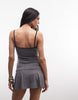 COLLUSION cami skort dress in heather gray