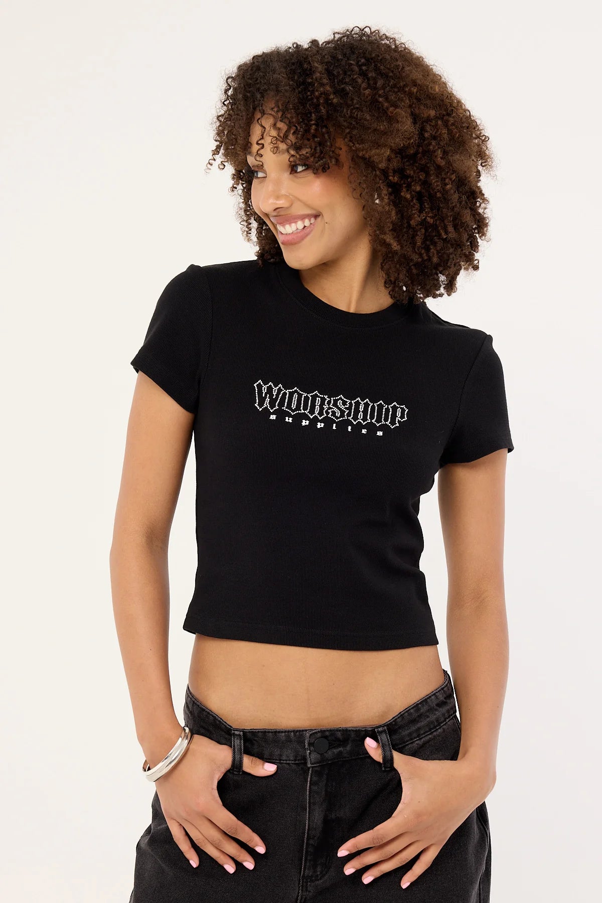 Worship Glitz Slim Fit Tee Black