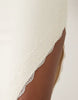 Oh Polly modal halter neck open back detail lace trim maxi dress in ivory