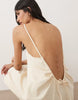 low scoop back maxi cami dress in cream