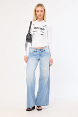 Neovision Surge Long Sleeve Zip Through Polo Tee White