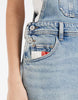 Tommy Jeans denim overalls dress in light wash blue