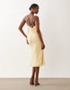 Petite scoop neck bias cut midaxi dress in buttermilk