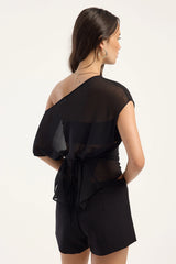 Perfect Stranger Skyler Mid Rise Shorts Black