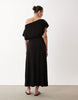 multi way button up midaxi dress in black