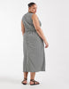 ONLY Curve smock midaxi dress in black gingham