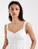 Hollister v neck strappy maxi dress with slit in white